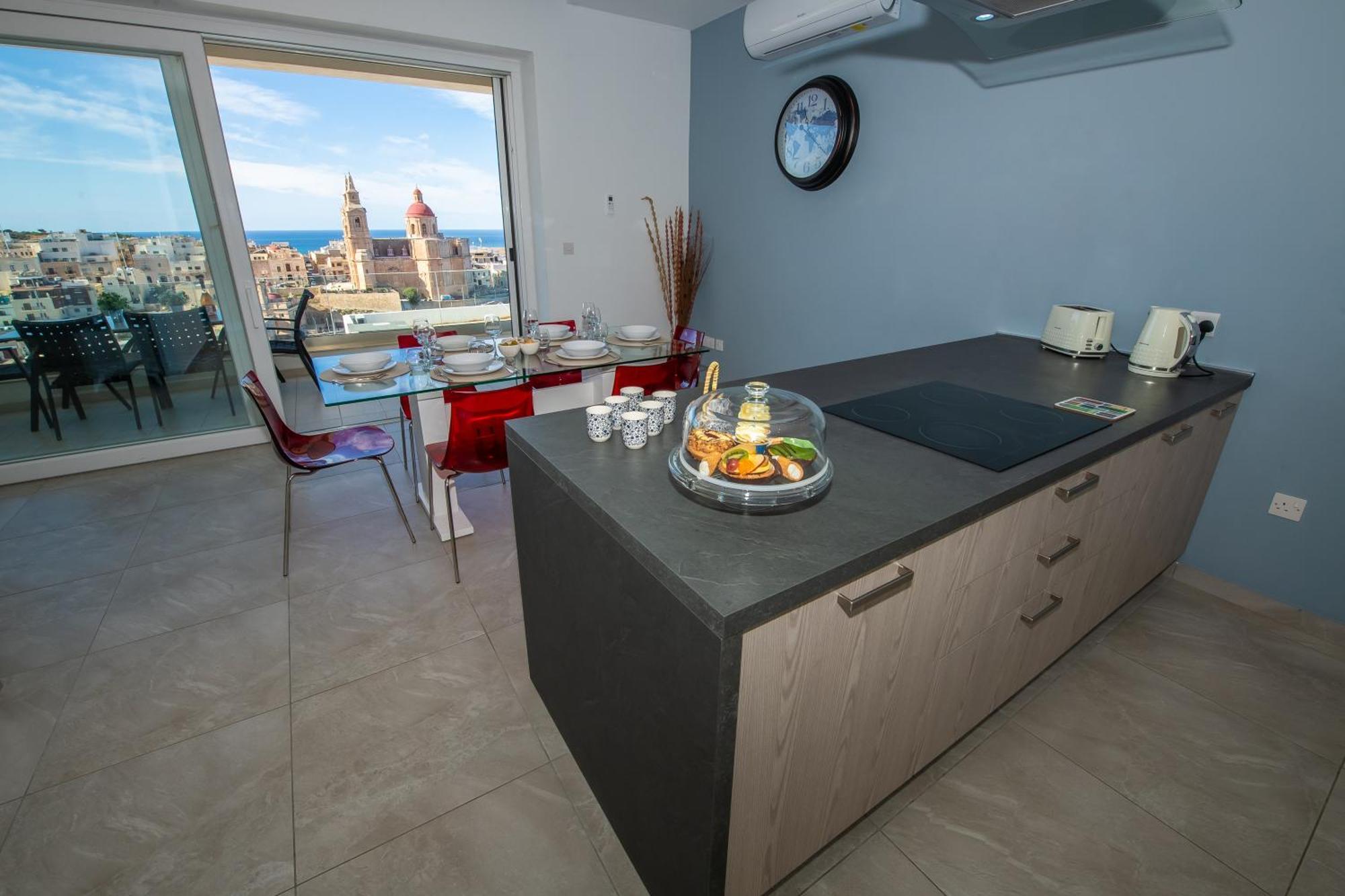 Clifftop Modern Apartment Mellieħa Exteriör bild