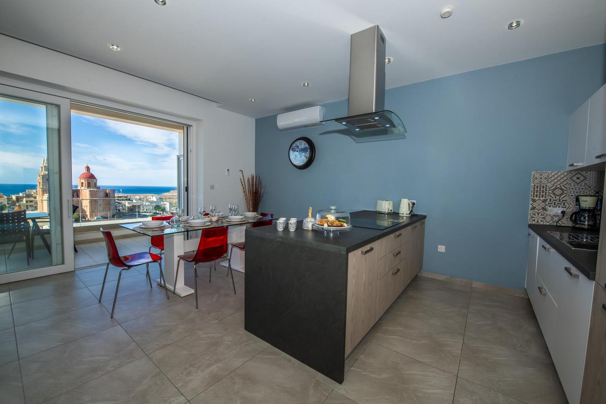 Clifftop Modern Apartment Mellieħa Exteriör bild
